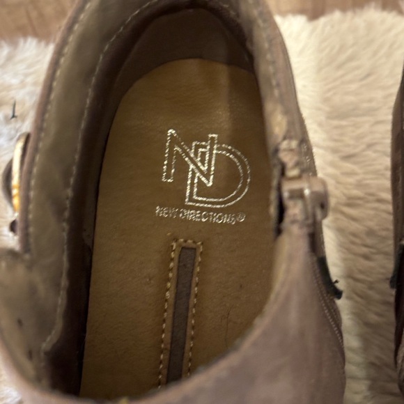 Women's Brown Suede Ankle Boots - Picture 3 of 8